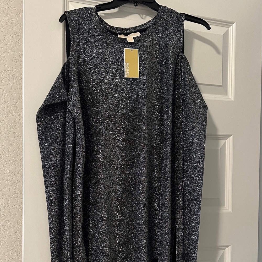 Michael Kors Off-the-Shoulder Black Sweater